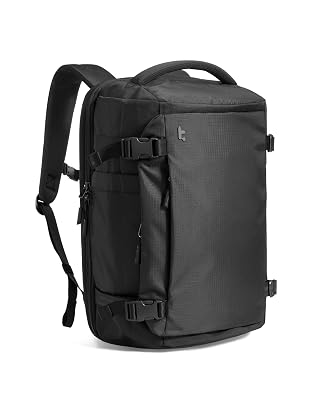 tomtoc Travel Backpack 28L, TSA Friendly Flight Approved Carry-on Luggage, Personal Item Travel Bag, Water-resistant Lightweight Business Rucksack, Durable Bag Fits 16 Inch Laptop