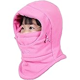 Azarxis Kids Children's Balaclava Hat Fleece Ski Face Mask Winter Cap Adjustable Double Neck Warmer