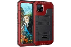 Mitywah Waterproof Case for iPhone 13, Heavy Duty Military Grade Case with Built-in Screen Protector, Full Body Underwater Pr
