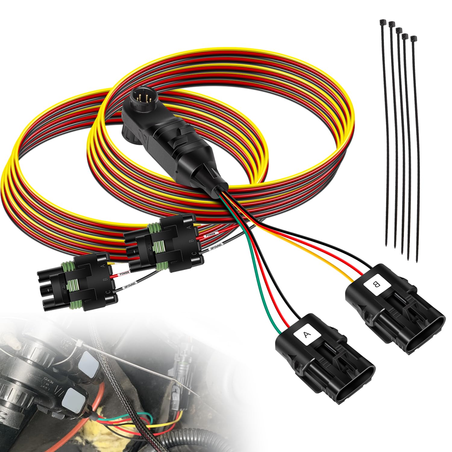 Photo 1 of Universal Sensor Input Wire Harness Kit for EAS System, Compatible with Edge CS CS2 CTS CTS2 CTS3, 5 Volt, Replace for 98605.
