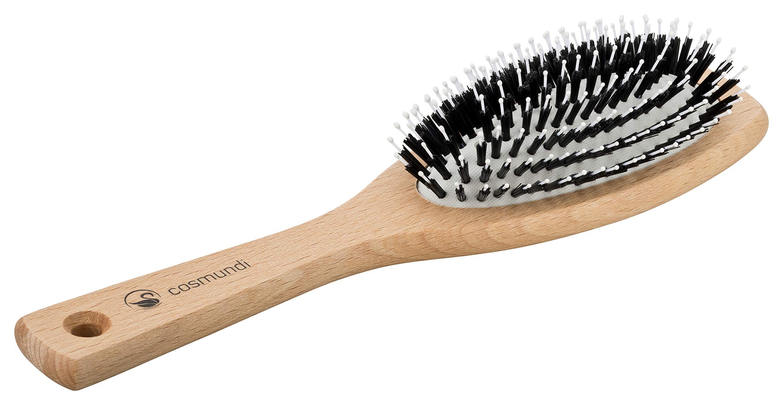 vegan hairbrush with nylon bristles from beech wood - Made in Germany