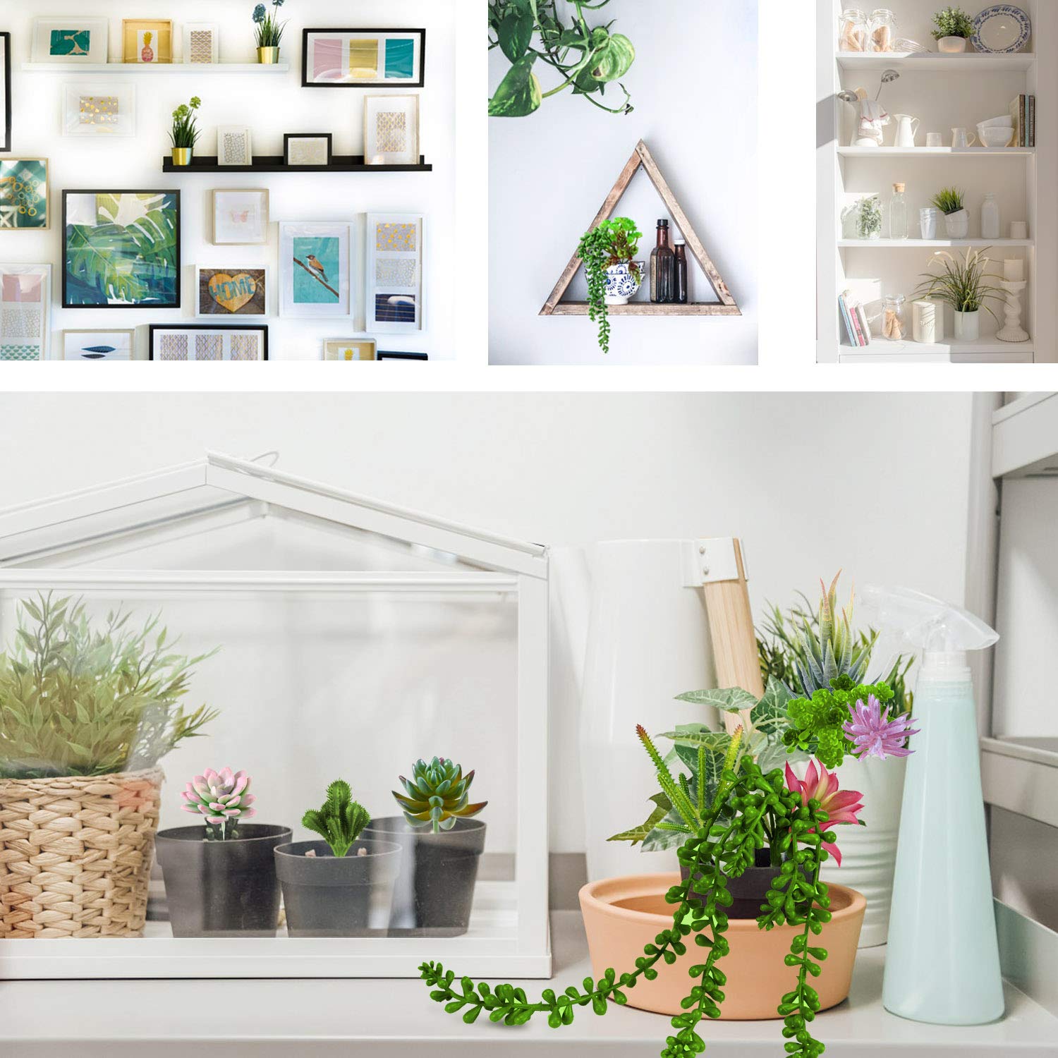 Beaspire Artificial Fake Succulent Plants 15 PCS Fake Plants Unpotted Faux Succulent Assorted for Indoor or Outdoor Decor, Office and Garden Arrangements Decoration