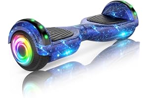 SISIGAD Hoverboard for Kids Ages 6-12, with Built-in Bluetooth Speaker and 6.5" Colorful Lights Wheels, Safety Certified Self Balancing Scooter Gift for Kids