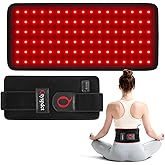 Red Light Therapy for Body, 12.6" 660nm 850nm LED Wearable Infrared Redlight Therapy Belt Wrap Pad for Back Shoulder Waist Belly Knee Muscle