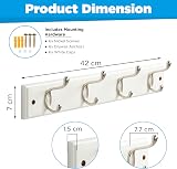 GlazieVault Coat Hooks Wall Mounted 2 Pack MDF Board Nickel Heavy Duty view 2