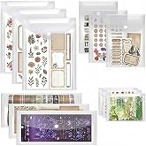 12 Pcs Sticker Organizer Bag, Clear Plastic Envelope with Snap (Mixed Size) | Waterproof and Durable for Sticker Storage, Scrapbook Storage, Washi Tape, Scrapbooking &amp; Stamping Supplies
