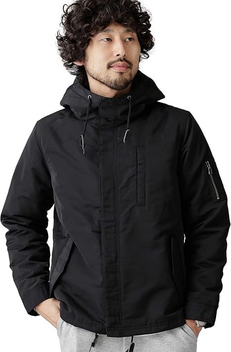 Amazon ナノ ユニバース Nano Universe 中綿ショートモッズ コート メンズ M ブラック Nano Universe コート ジャケット 通販