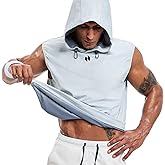 HOTSUIT Sauna Shirt for Men Anti-Rip Men's Heat Trapping Pullover Vest Hoodies Tank Top for Boxing Exercise