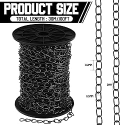 Yaocom 100 ft Jack Chain Galvanized Steel Hanging