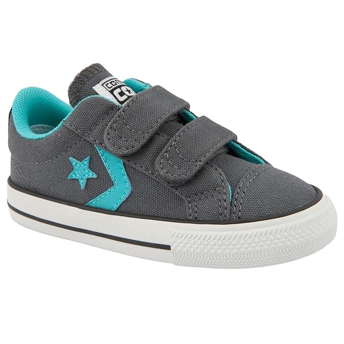PreSchool Boys Converse Star Player 2v Grey Canvas Shoes Size 10