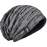 Men Oversize Skull Slouch Beanie Large Skullcap Knit Hat