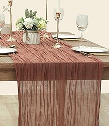 Socomi Cheesecloth Table Runner 10ft Gauze Boho
