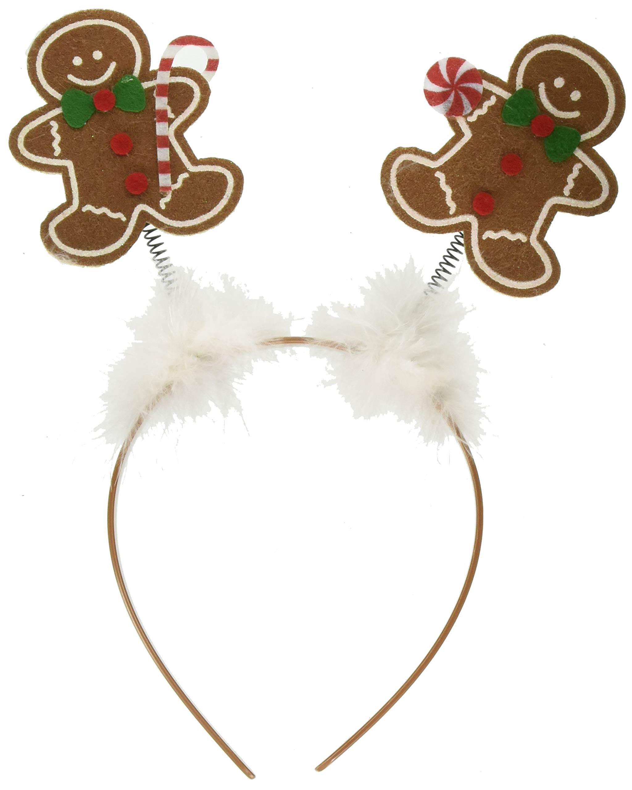 Amscan Gingerbread Glitter Head Boppers-1 Pc, Brown, One Size, 398902