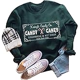 Yimoya Leopard Merry Christmas Tree Sweatshirt Womens Plaid Holiday Merry Blouse Xmas Tops