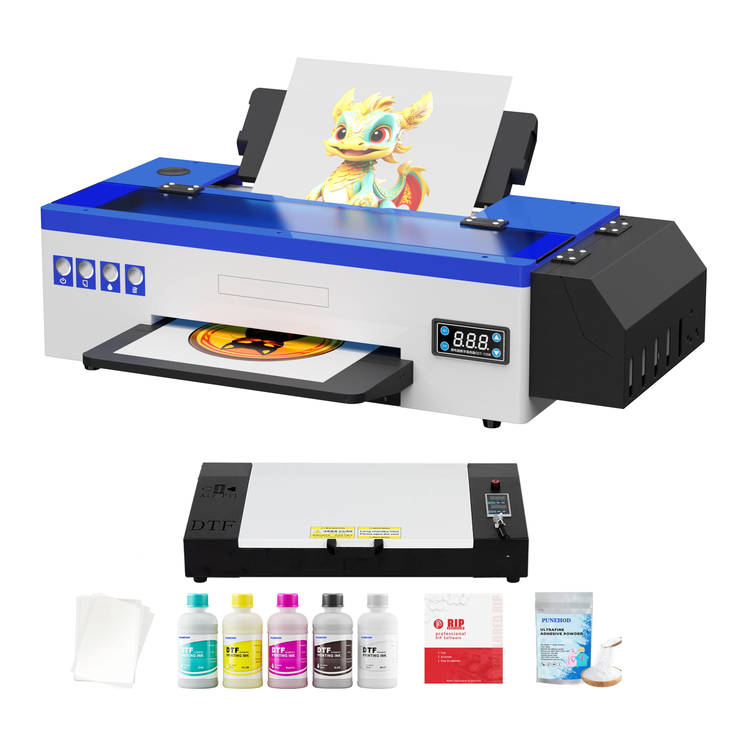 PUNEHOD A3 L1800 DTF Printer,Apparel Printer with