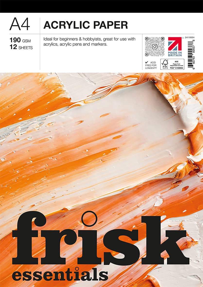 Frisk Essentials Acrylic Paper Pad A4, White