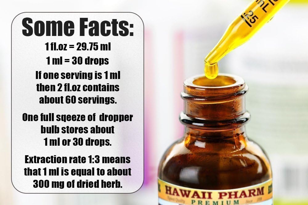 Muira Puama Alcohol-Free Liquid Extract, Organic Muira Puama (Ptychopetalum Olacoides) Glycerite Natural Herbal Supplement, Hawaii Pharm, USA 2 oz: Health & Personal Care