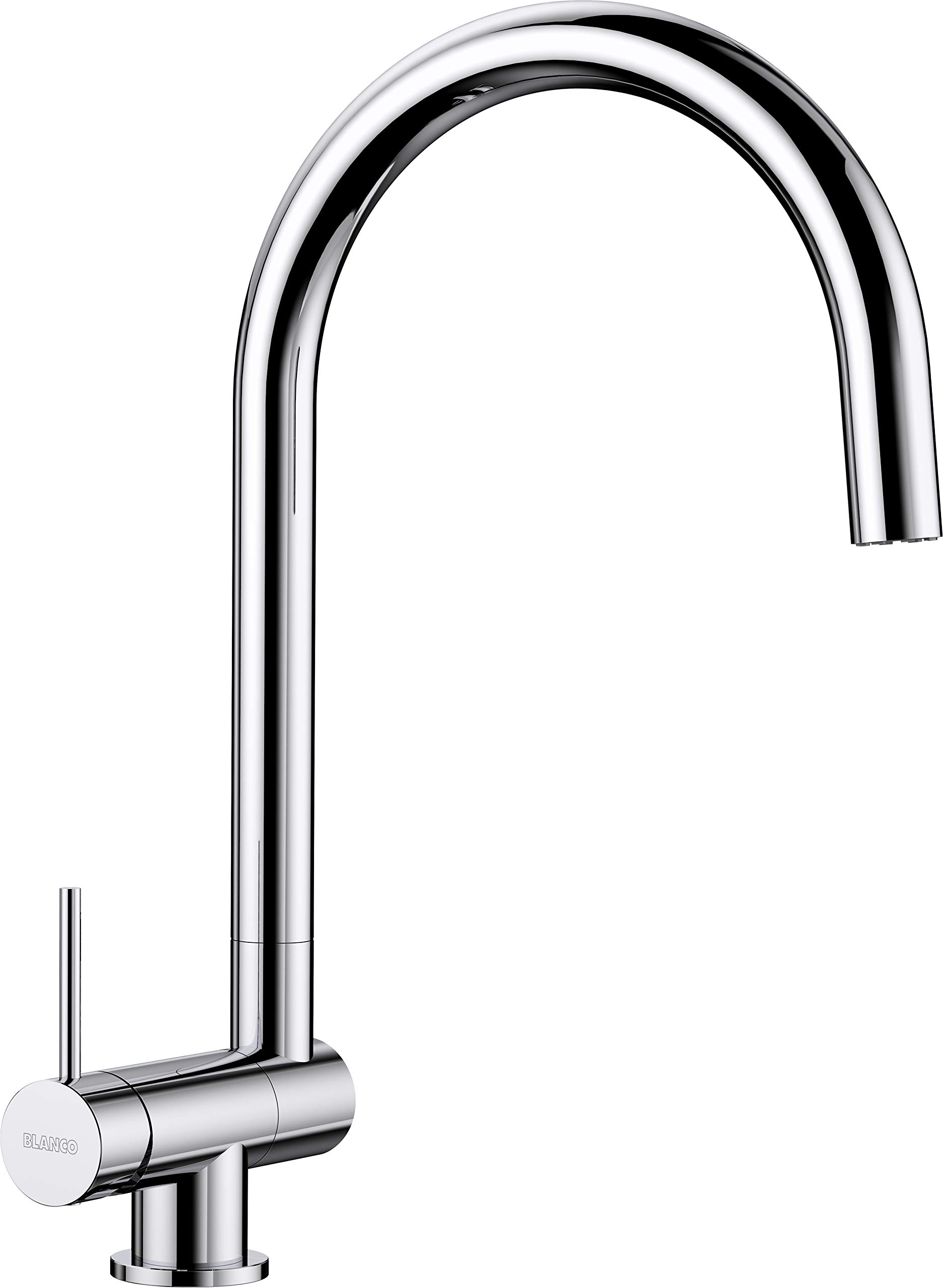 BLANCO Kitchen Sink tap which is Mount Under The Window with a Fixed spout from Coressa-F - Chrome Lever on The Left Side - 521544