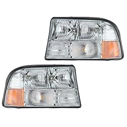 TRQ 2 Piece Headlight Assembly Set Driver