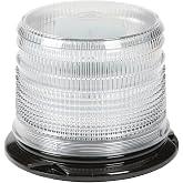 Star Safety Technologies by Grote 256TSL-AC Emergency Lighting - LED Beacon, Amber/Clear Lens, S.A.E Class 2, 9-32V, Permanent Mount, Short Lens