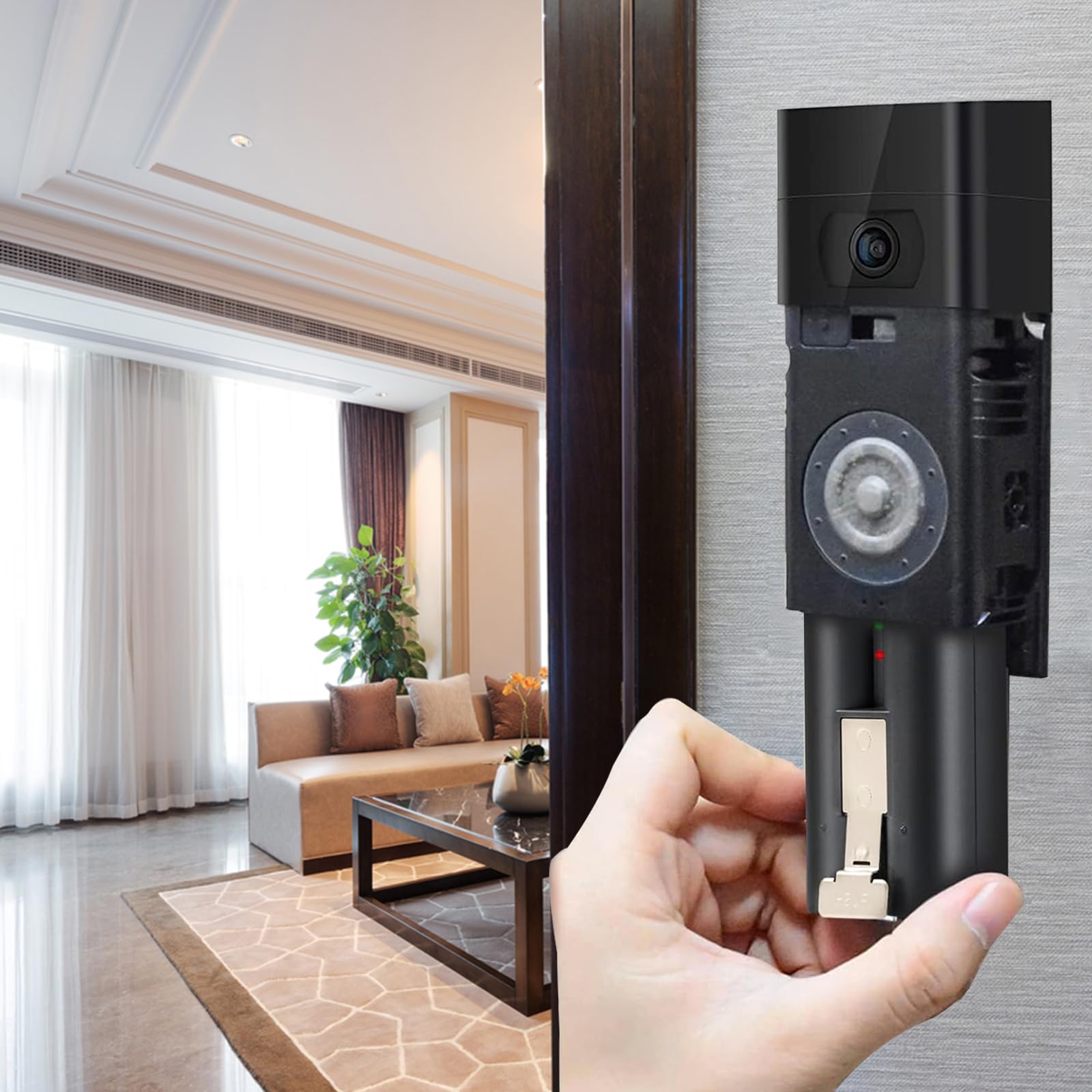 2 Stück 6040mAh Akku und Ladegerät für Ring Video Doorbell 2/3/4/3 Plus Kamera, Stick Up Cam (2. und 3. Gen), Auch für Spotlight Cam und Peephole Cam 3