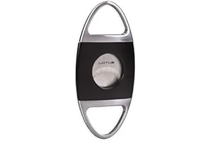 Lotus Jaws Serrated Cigar Cutter - Black and Chrome