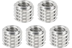 PATIKIL 1/4" Female to 3/8" Male Convert Screws Adapters, 5 Pcs Tripod Thread Adapter Mount for Camera Monopod Video DSLR SLR