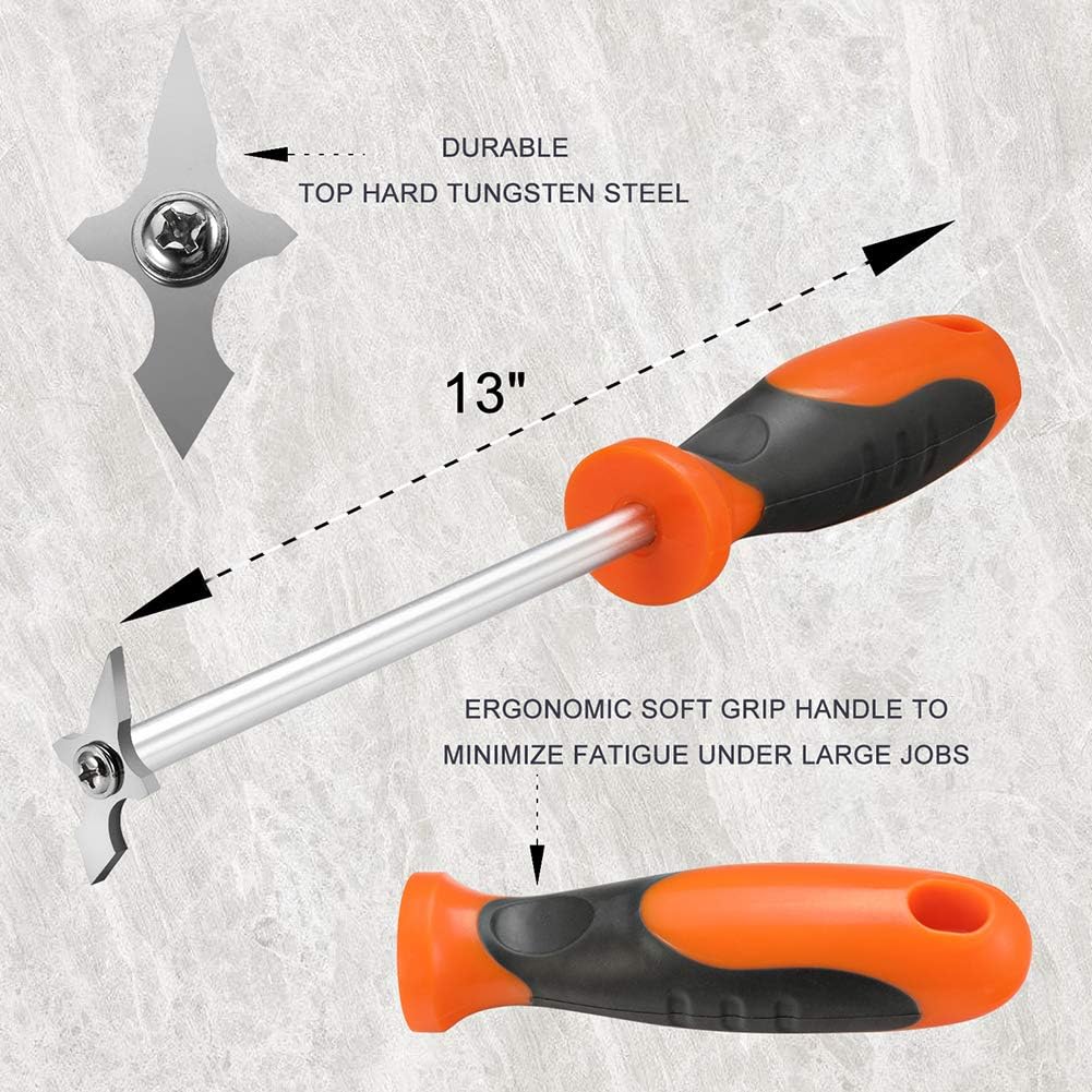 Grout Removal Tool, Caulking Removal Tool, Grout Cleaner, Scraper, Scrubber Brush, Tile Joint Cleaning Brush, Remove Grout or Cleaning for Tile Joints and Seams or Corner - - 