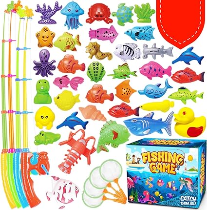 magnetic bath fishing game