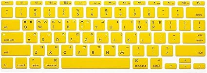 Amazon シリコーンスキン韓国語キーボードカバープロテクター韓国言語キーボードカバーfor Macbook Air 11 11 6インチfor Mac A1370 A1465 Yellow 爽やかなブルー キーボードカバー 通販