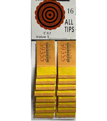 75-Spot Sure Tip Raffle/Bingo Boards – Pack Of 12 – 1-Fold Single Tickets, USA