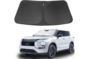 YYCKE Windshield Sun Shade Accessories Compatible with Mitsubishi Outlander 2022-2025(NOT for Outlander Sport) Foldable Sunshade Sun Visor Blocks UV