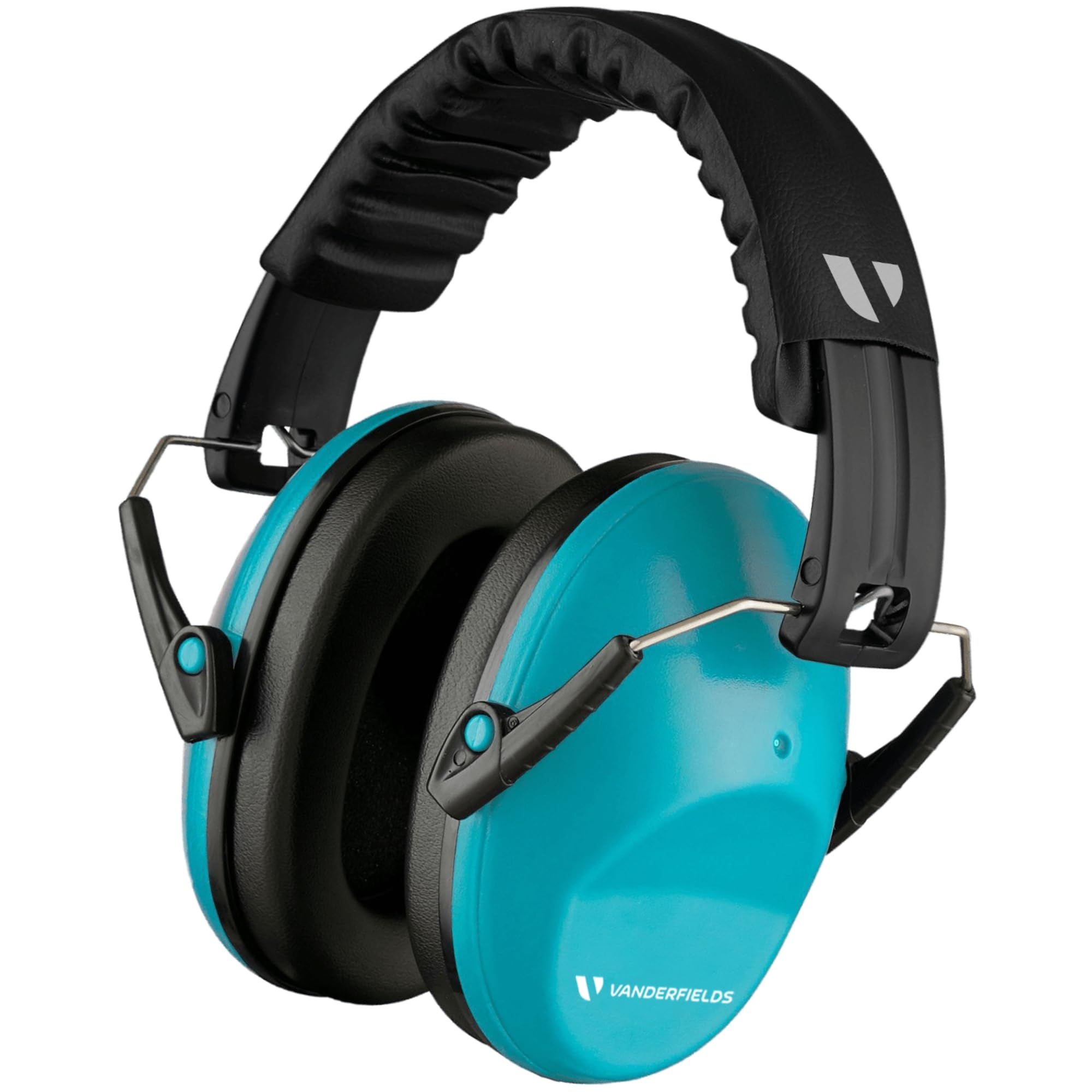 Vanderfields Premium Hearing Protection Ear Defenders - Broad Spectrum Sound Reduction 33 dB at 2K Hz Noise Cancelling - Headset Safety Noise Cancellation - Headphones Kids 3-12 - Blue Sky