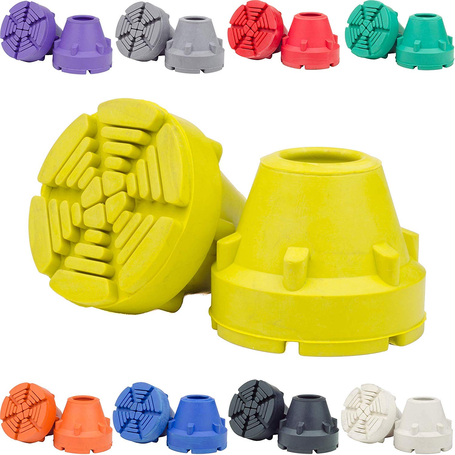 Buy SureTip Yellow Crutch Tips & Cane Tip (Pair of 2) 1 Size Fits All