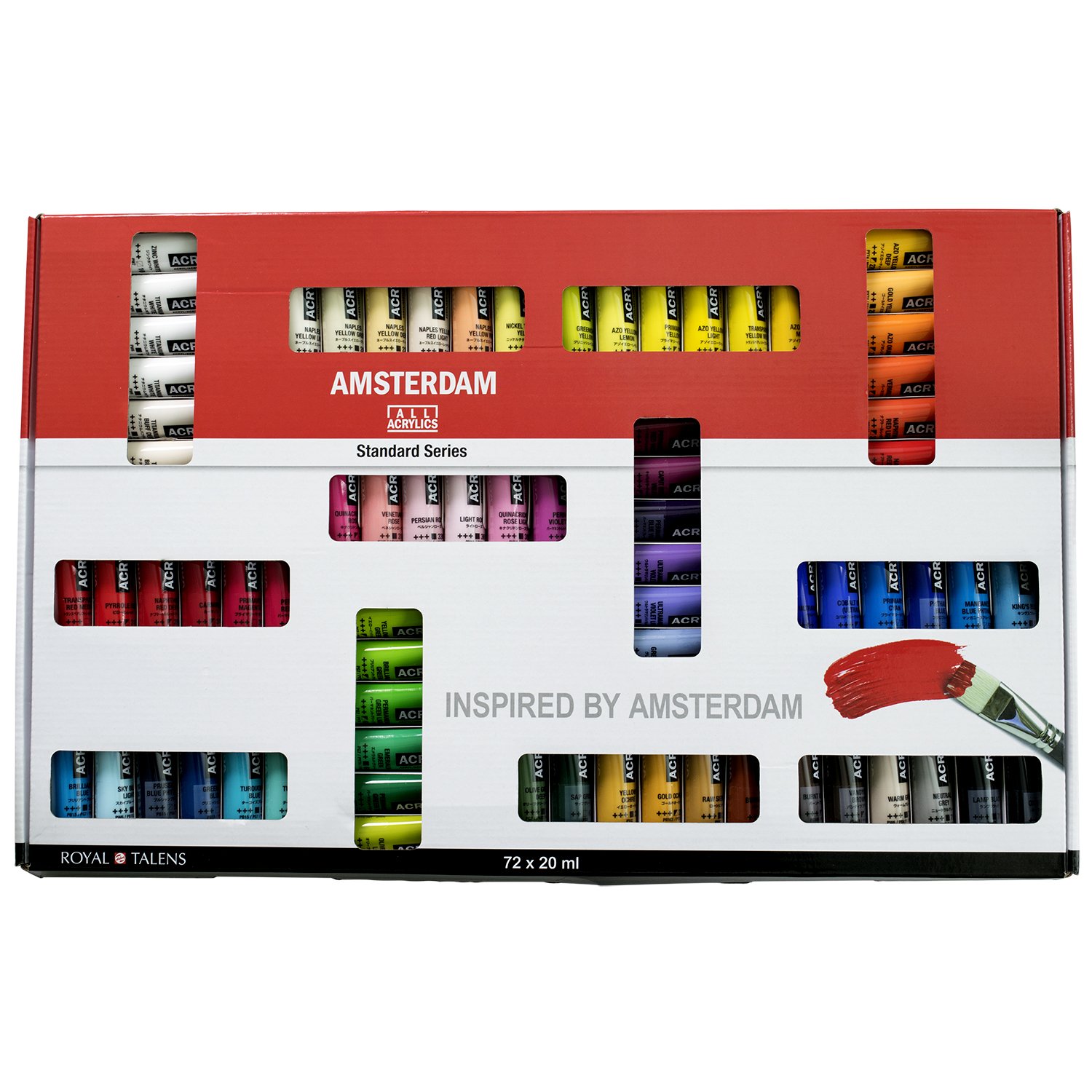 Royal Talens - Full Range of Amsterdam Standard Series Paints - 72 x 20ml Tubes of Acrylic