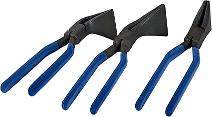 Lot De 3 Pinces A Border Bleu Pince A Courber Pour La Tole Droite 0 Coude A 90 Et 45 Longueur Jusqu A 280 Mm Pour Couvreur Et Zingueur Amazon Fr Bricolage