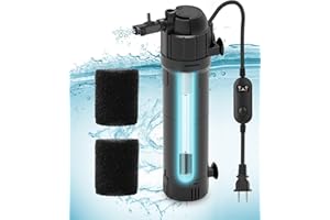 Kulife FUMAK Aquarium Filter Fish Tank Filters Green Water Cleaning Filter Pump with Timer, Dual Mode (Aeration/Rainfall) for 40-120 Gallon Aquariums, Flow Rate and Direction Adjustable