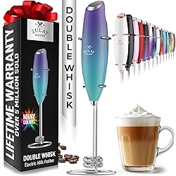 Zulay Kitchen Powerful Double Whisk Milk Frother