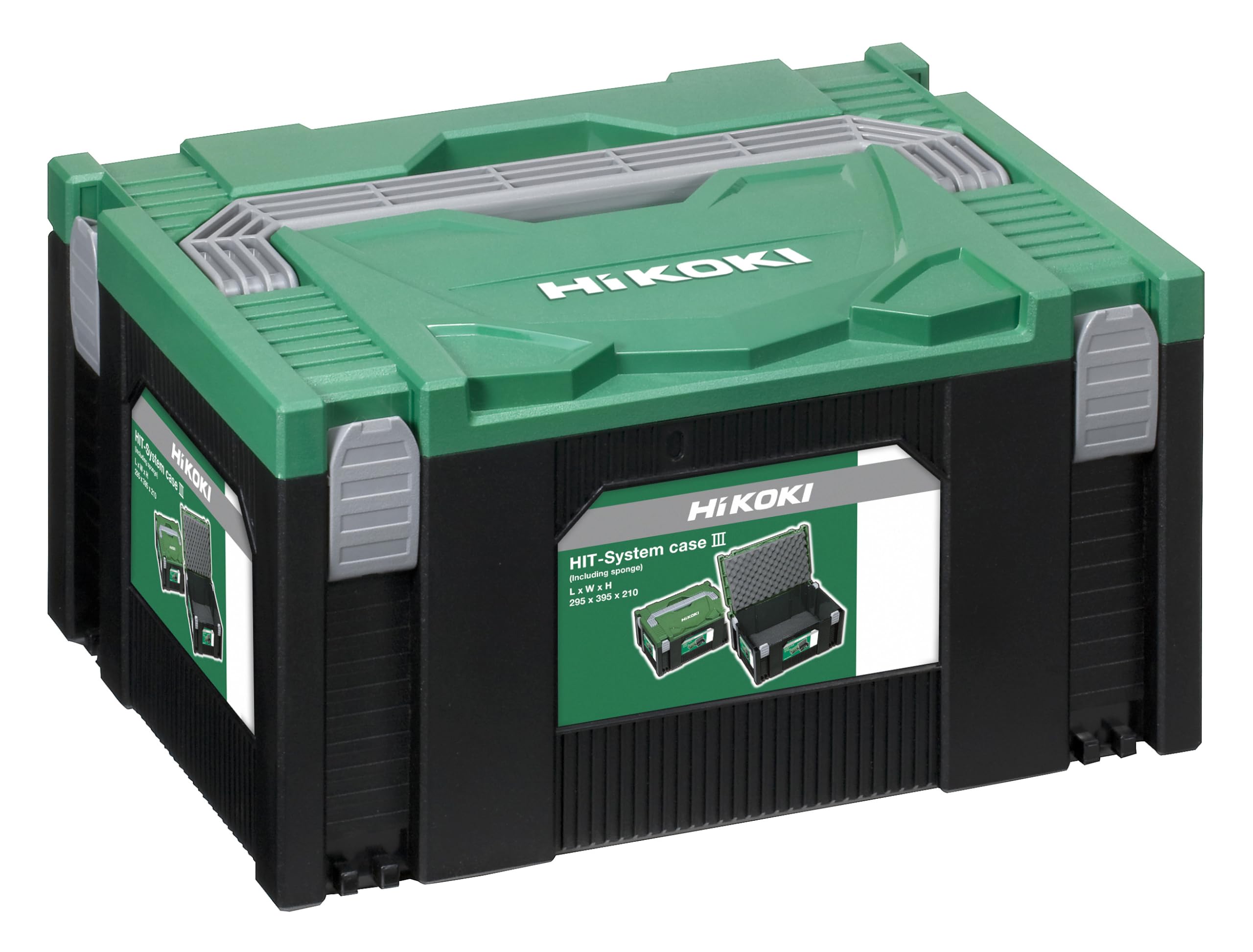 HitachiHikoki 402540 Transportkoffer, Kunststoff, Grün Schwarz, 295x395x210 mm