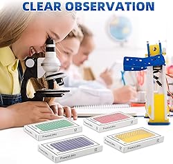 Jiusion 48Pcs Prepared Microscope Slides Specimen