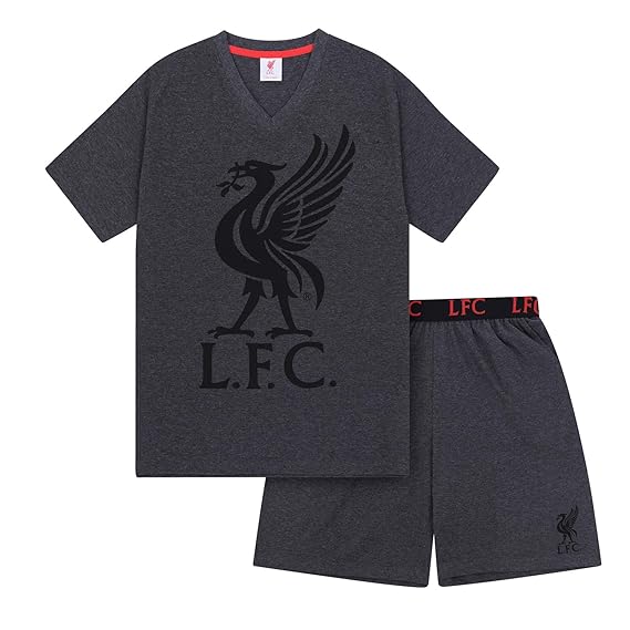 Liverpool FC - Herren Schlafanzug-Shorty - Offizielles Merchandise - Geschenk für Fußballfans