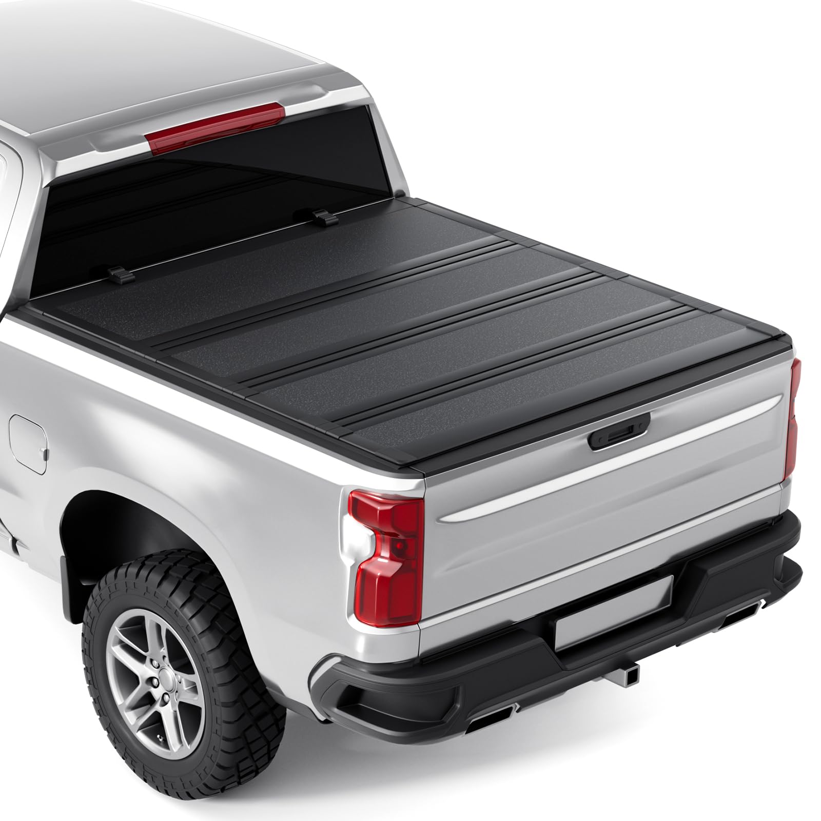 Photo 1 of ***FACTORY SEALED***Tono King Hard Low Profile Quad-Fold Aluminum Truck Bed Tonneau Cover Compatible with 2019-2026 Chevy/GMC Silverado/Sierra, Works w/MultiPro/Flex Tailgate 6' 7" Bed (79.4")
