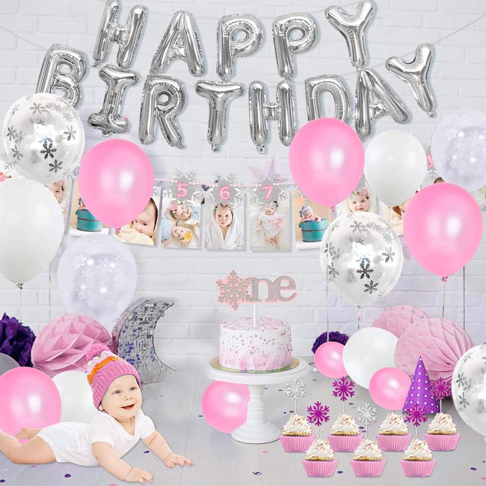 Ballons De Fete Danniversaire Joyeux Rose Avec Banniere Rose Gland En Papier Registre De Douche De Bebe Ballons En Latex Pour Fete Danniversaire De Filles Decorations Danniversaire Pour Fille Decorations Ballons De
