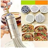 Manual Noodle Maker Machine Pasta Noodle Press Maker Stainless Steel Hand Crank Spaghetti Fettuccine Noodle Dough Press Machi