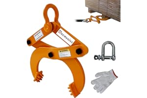Dremvoist Industrial Pallet Puller Clamp,2204LB Grabber Hook Heavy Duty Steel Single Scissor for Pulling Pallets,6.1'Jaw Opening,for Forklift Chain,Stump Puller,Handling Stump Puller Pulling Hoisting