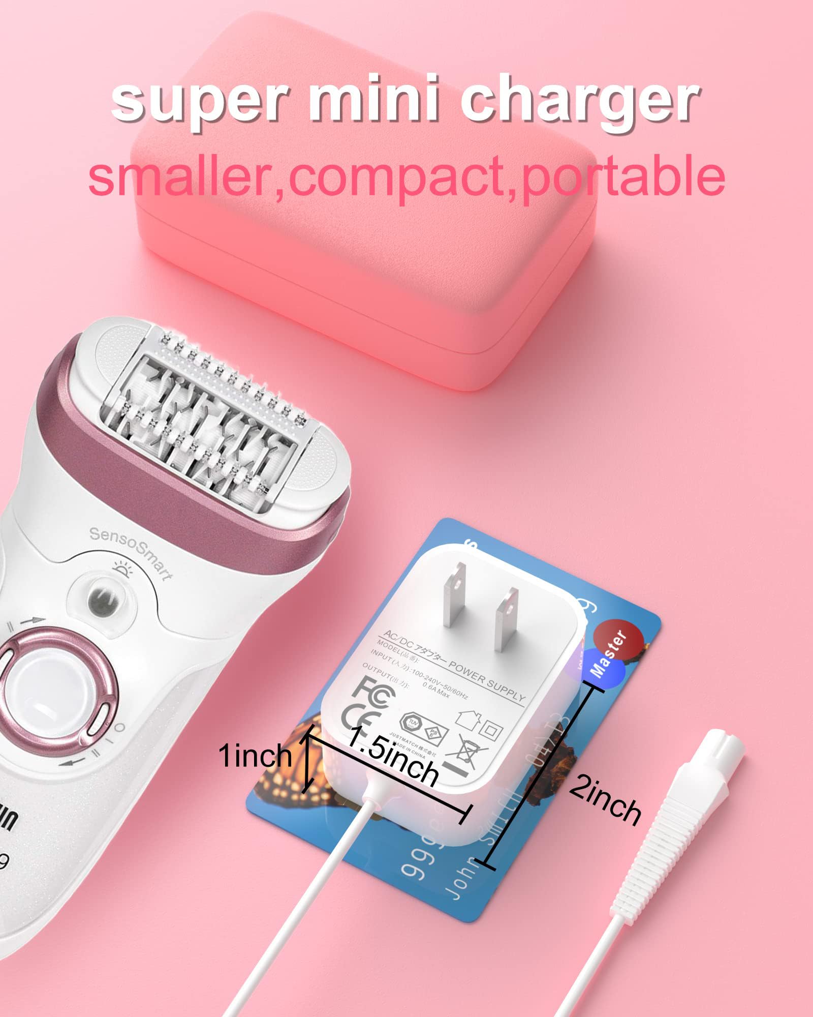 ADRICY for Braun Silk Epil 9 Charger Compatible with Braun Epilator Silk 9 7 5 9-720 9-300 9-890 9-030 9-880 5-810 5-620 and Face Epilator Facespa Pro 910 911 921