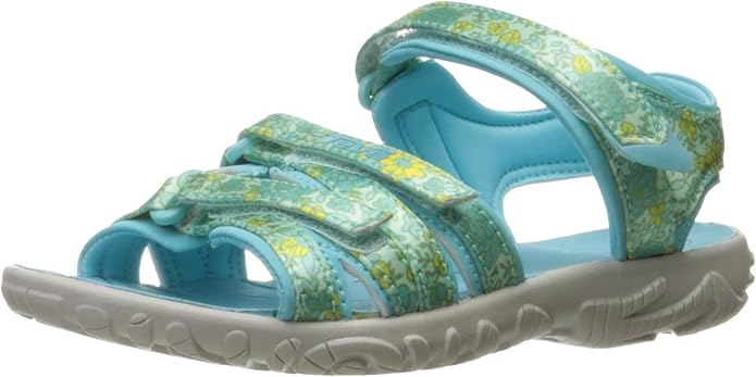 Amazon.com | Teva Girls' Tirra Sandal, Turquoise Floral, 10 M US Toddler | Sandals