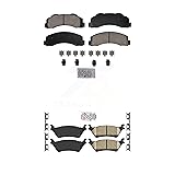 AmeriBRAKES Front Rear Ceramic Disc Brake Pads Kit
