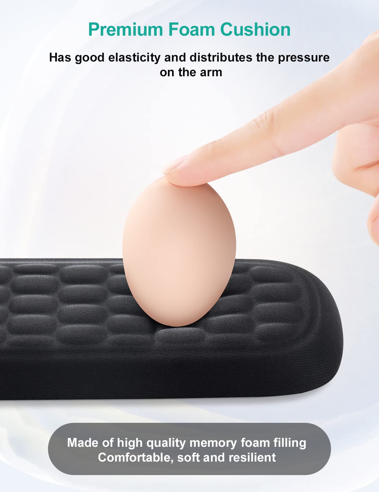 Meatanty Handgelenkauflage für Tastatur und Maus, gepolstert, Memory-Schaum, Handauflage für Büro, Computer, Laptop, Mac, lindert Schmerzen im Handgelenk und komfortables Tippen 8