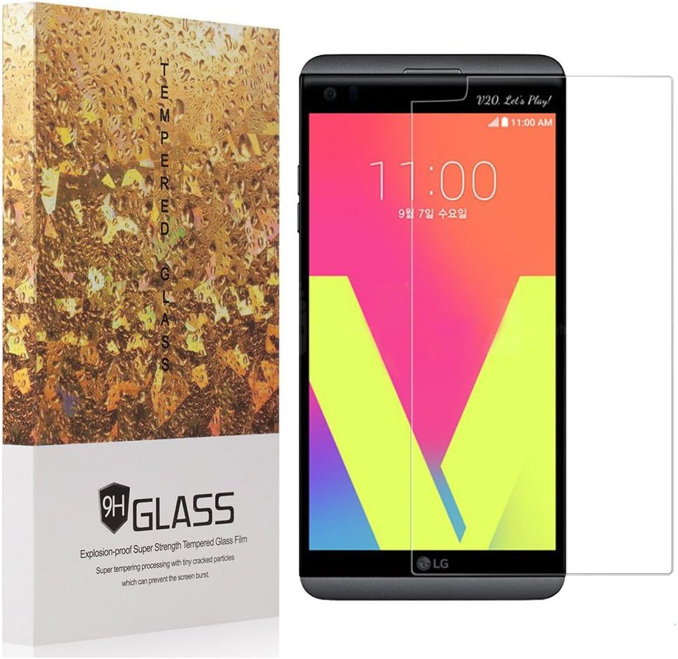 LG V20 Screen Protector,[2 Pack] YMAKSI Tempered Glass 9H Hardness, Anti-Scratch, Anti-Fingerprint, Bubble Free, Ultra-clear with Lifetime Replacement Warranty